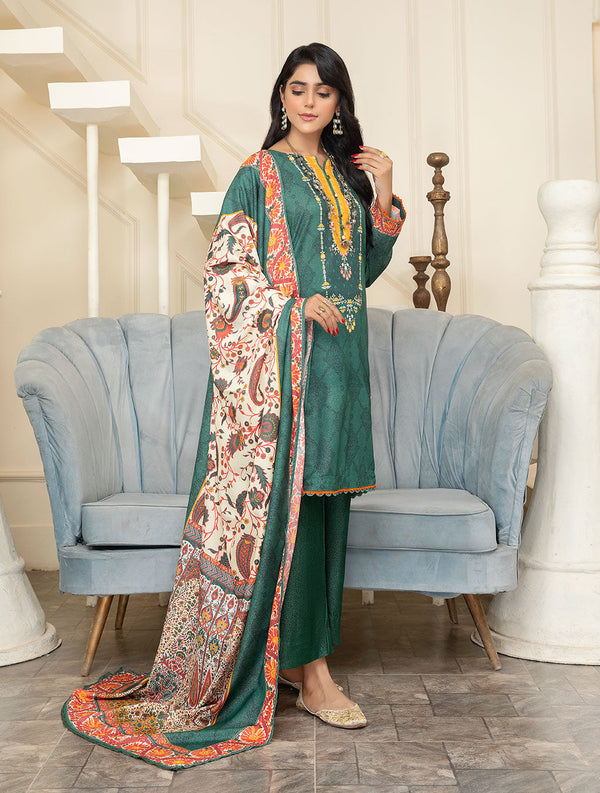 3 Piece Unstiched Karandi Suit KKR-2214 Winter 2022 Vol IV KHAS STORES 