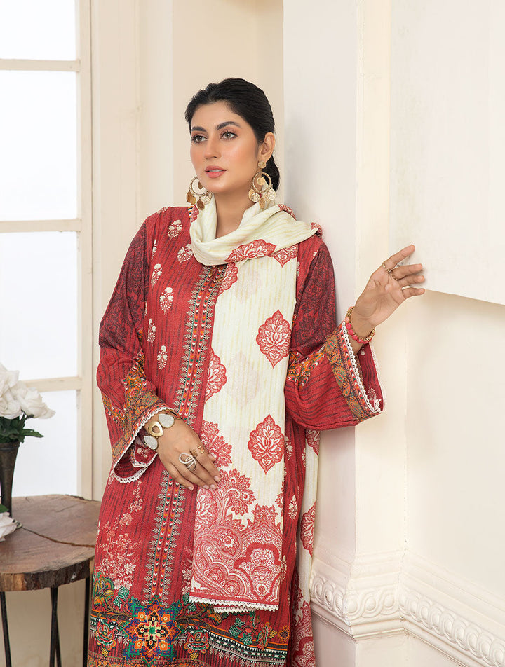 3 Piece Unstiched Karandi Suit KKR-2216 Winter 2022 Vol IV KHAS STORES 