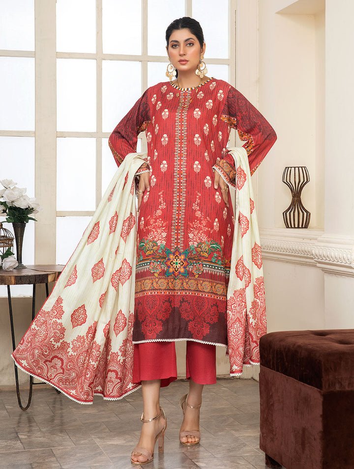 3 Piece Unstiched Karandi Suit KKR-2216 Winter 2022 Vol IV KHAS STORES 