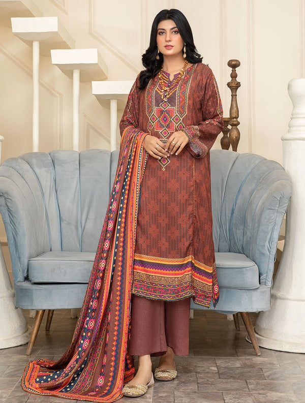 3 Piece Unstiched Karandi Suit KKR-2223 Winter 2022 Vol IV KHAS STORES 