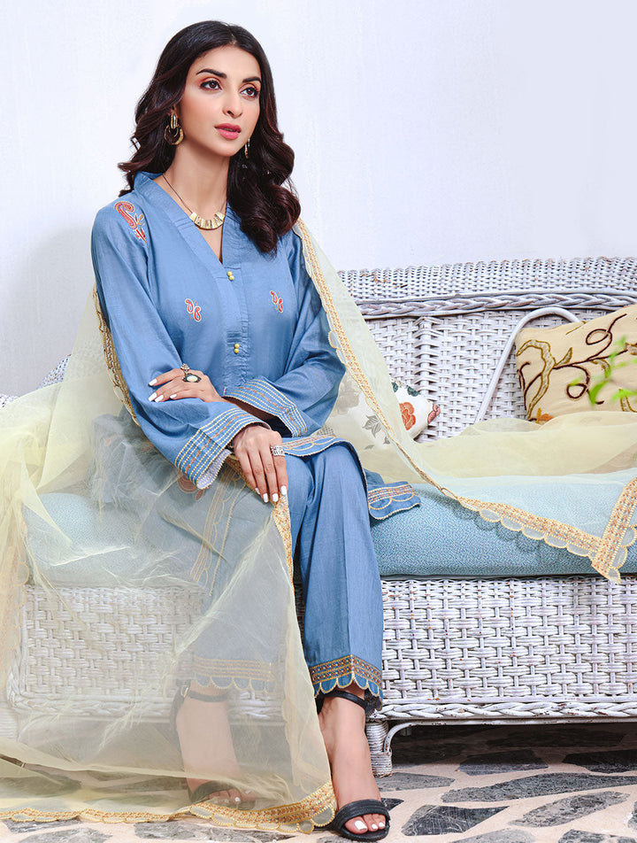 3 Piece Unstitched Cambric Suit KCC-1458 Cambric 2022 - Vol 1 FASUNSLAD 