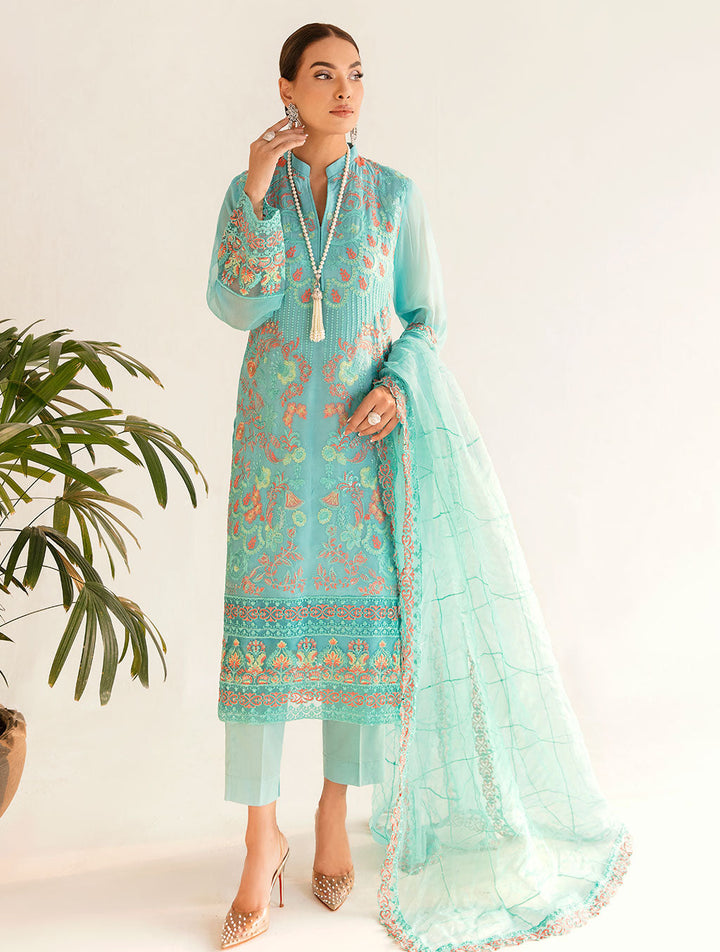 3 Piece Unstitched Chiffon Suit KNAC-1156 Chiffon Collection 2022-Volume 2 FASUNSLAD 