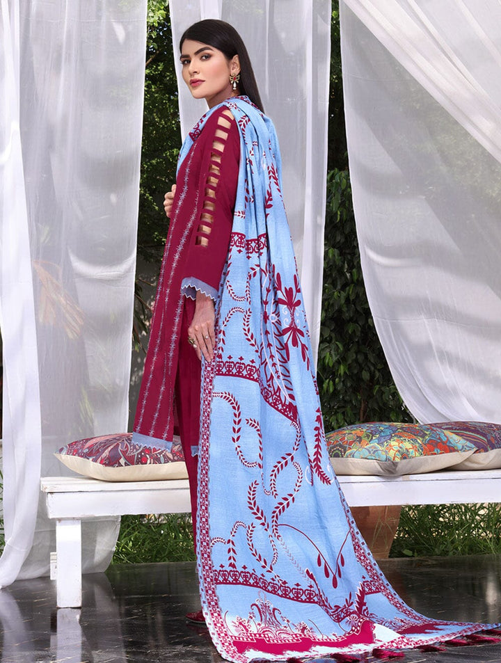 3 Piece Unstitched Khaddar Suit KKE-1569 Dresses KHAS STORES 