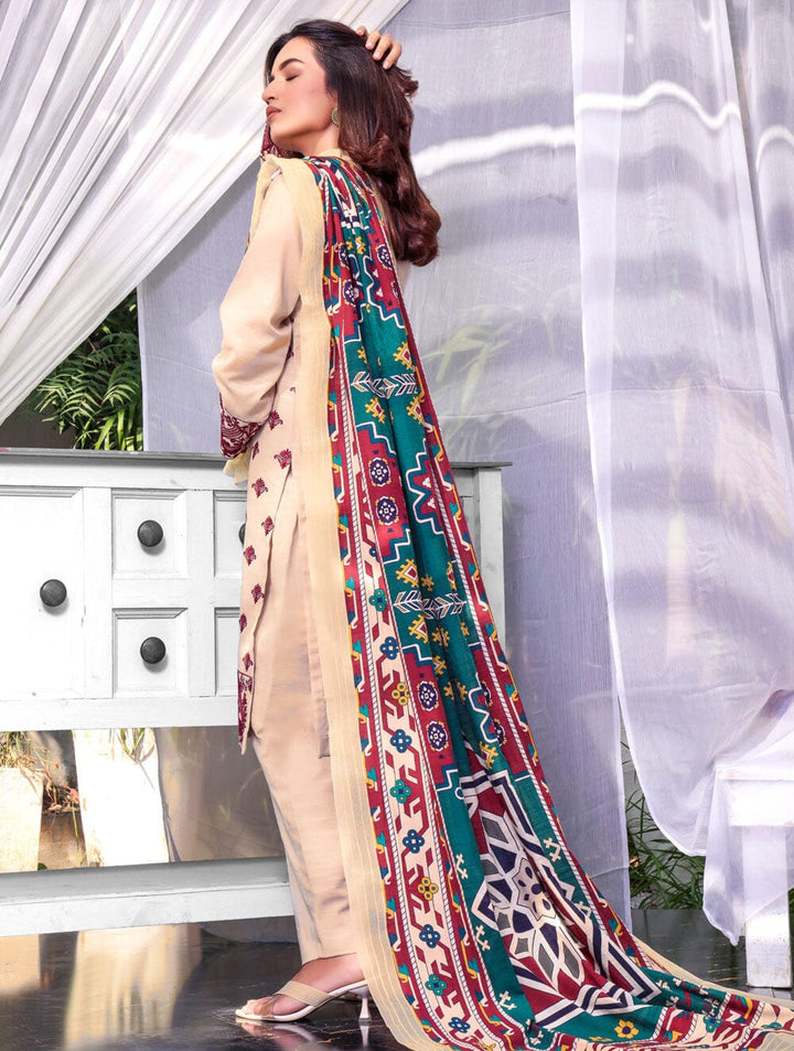 3 Piece Unstitched Khaddar Suit KKE-1571 Dresses KHAS STORES 