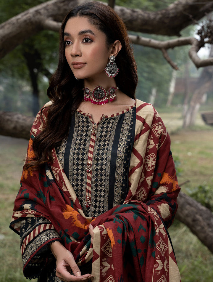 3 Piece Unstitched Khaddar Suit KKH-1484 Winter 2022 Vol II KHAS STORES 