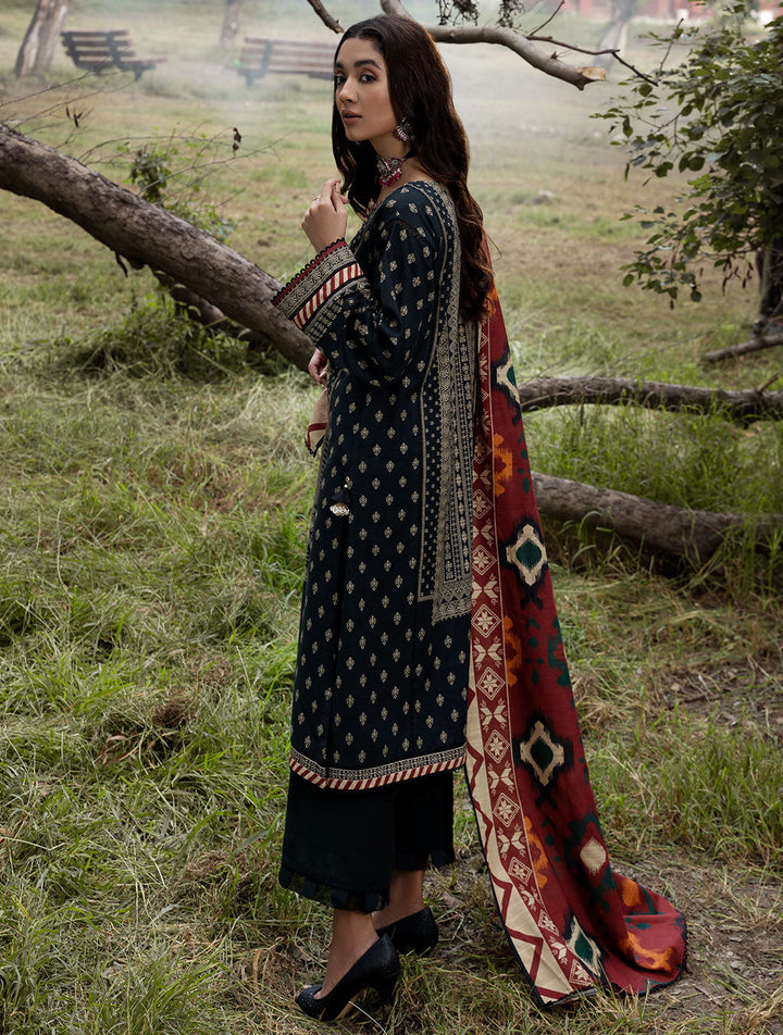 3 Piece Unstitched Khaddar Suit KKH-1484 Winter 2022 Vol II KHAS STORES 