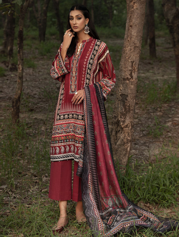 3 Piece Unstitched Khaddar Suit KKH-1486 Winter 2022 Vol II KHAS STORES 