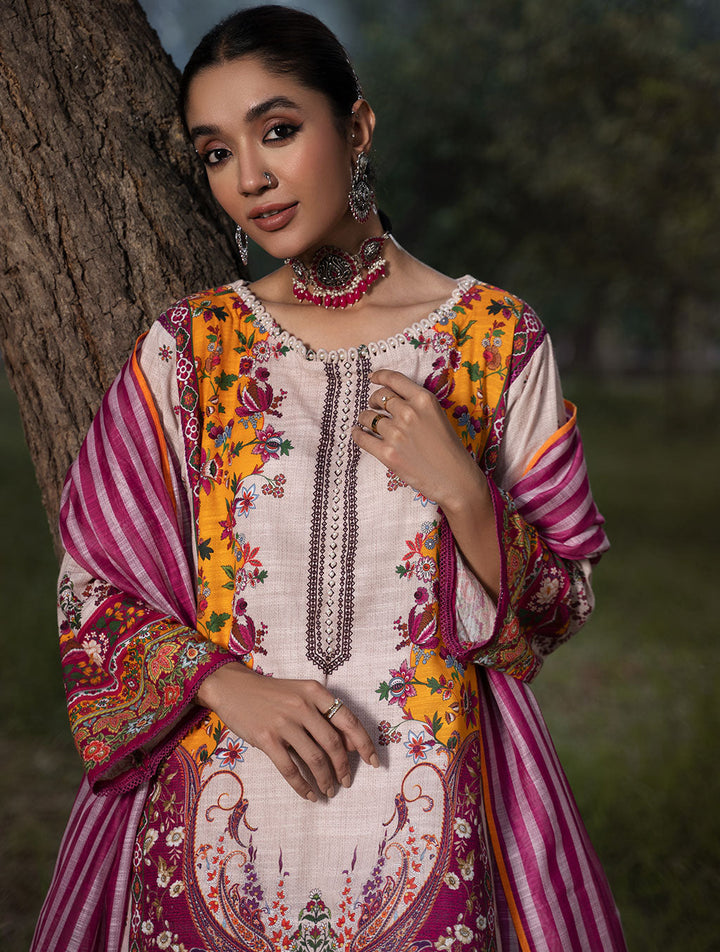 3 Piece Unstitched Khaddar Suit KKH-1487 Winter 2022 Vol II KHAS STORES 