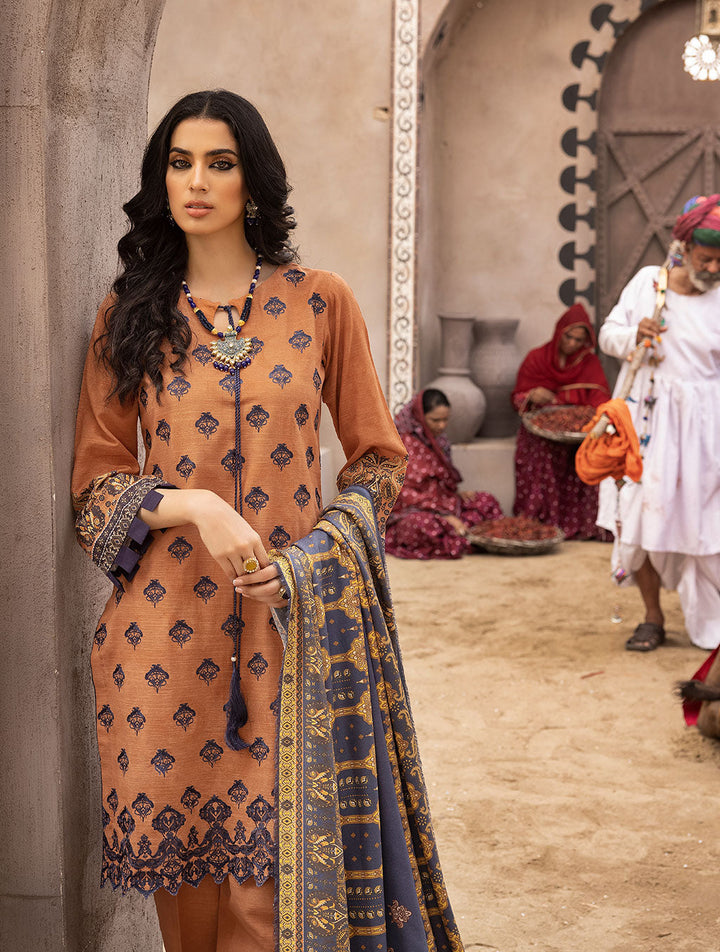 3 Piece Unstitched Khaddar Suit KKS-1506 KHAS STORES 