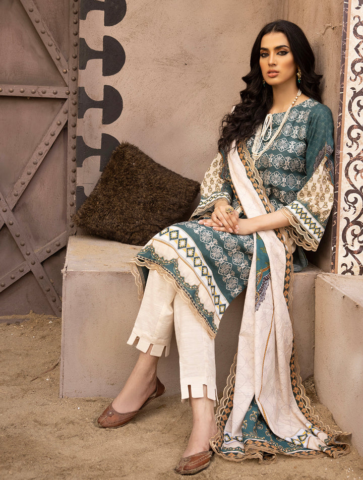 3 Piece Unstitched Khaddar Suit KKS-1520 KHAS STORES 