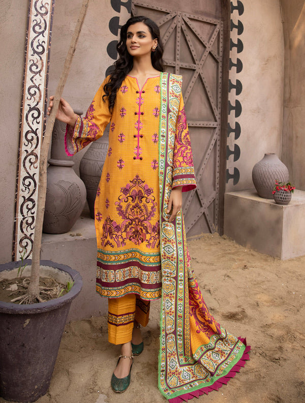 3 Piece Unstitched Khaddar Suit KKS-1521 KHAS STORES 