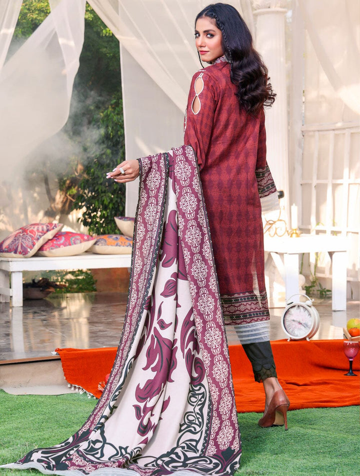 3 Piece Unstitched Khaddar Suit KKS-1548 Dresses KHAS STORES 