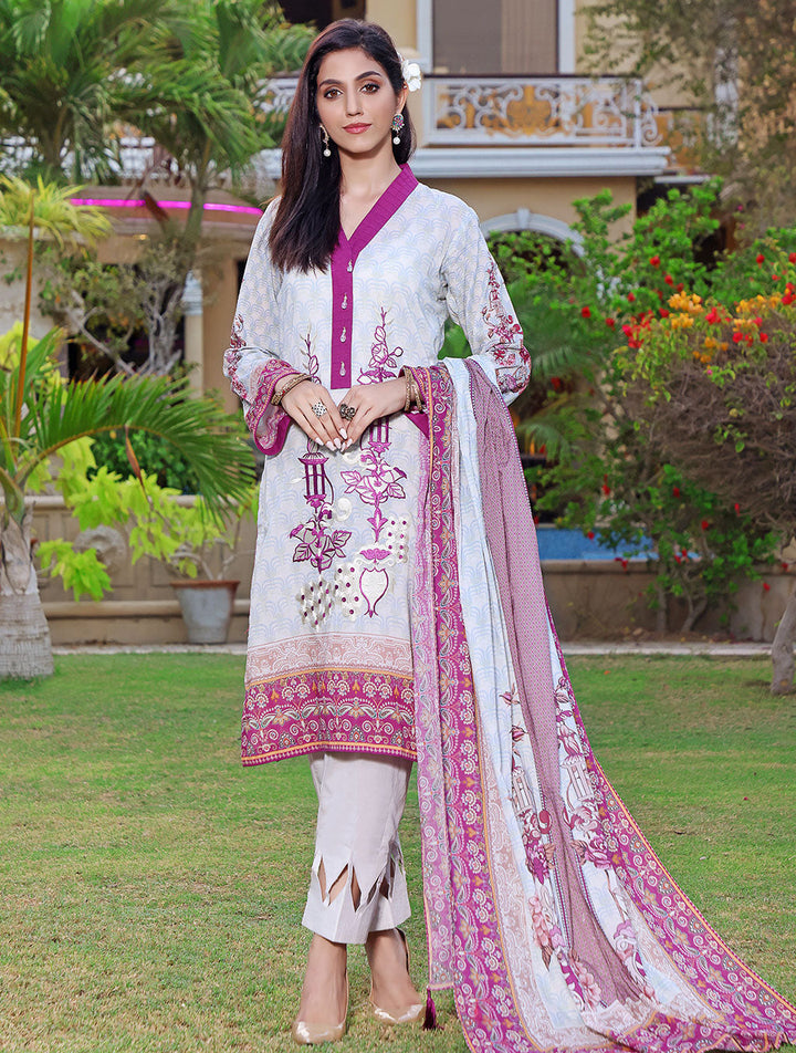 3 Piece Unstitched Lawn Suit KL-1366 Khas Lawn 22 - Volume 9 (Sawera) FASUNSLAD 