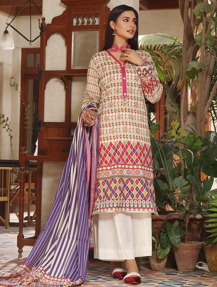 3 Piece Unstitched Lawn Suit KLA-1394 Khas Lawn 22 - Volume 11 FASUNSLAD 