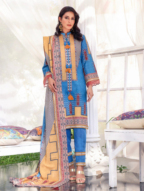 3 Piece Unstitched Suit KKH-1530 Dresses KHAS STORES 