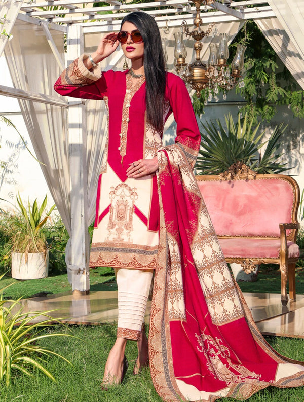 3 Piece Unstitched Suit KKH-1534 Dresses KHAS STORES 