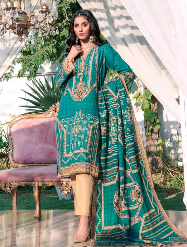 3 Piece Unstitched Suit KKH-1535 Dresses KHAS STORES 