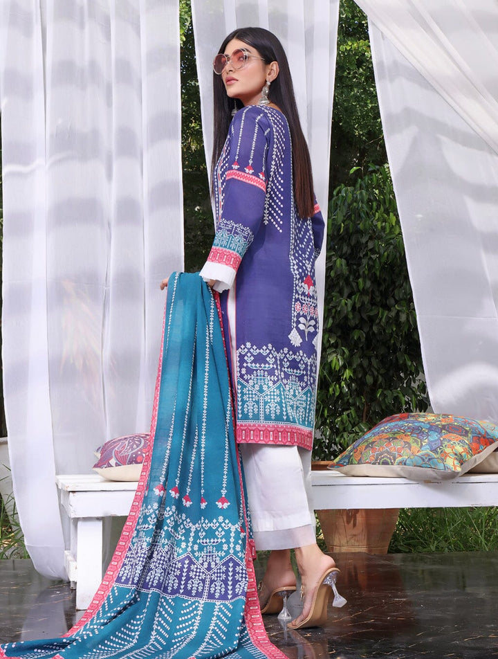 3 Piece Unstitched Suit KKH-1536 Dresses KHAS STORES 