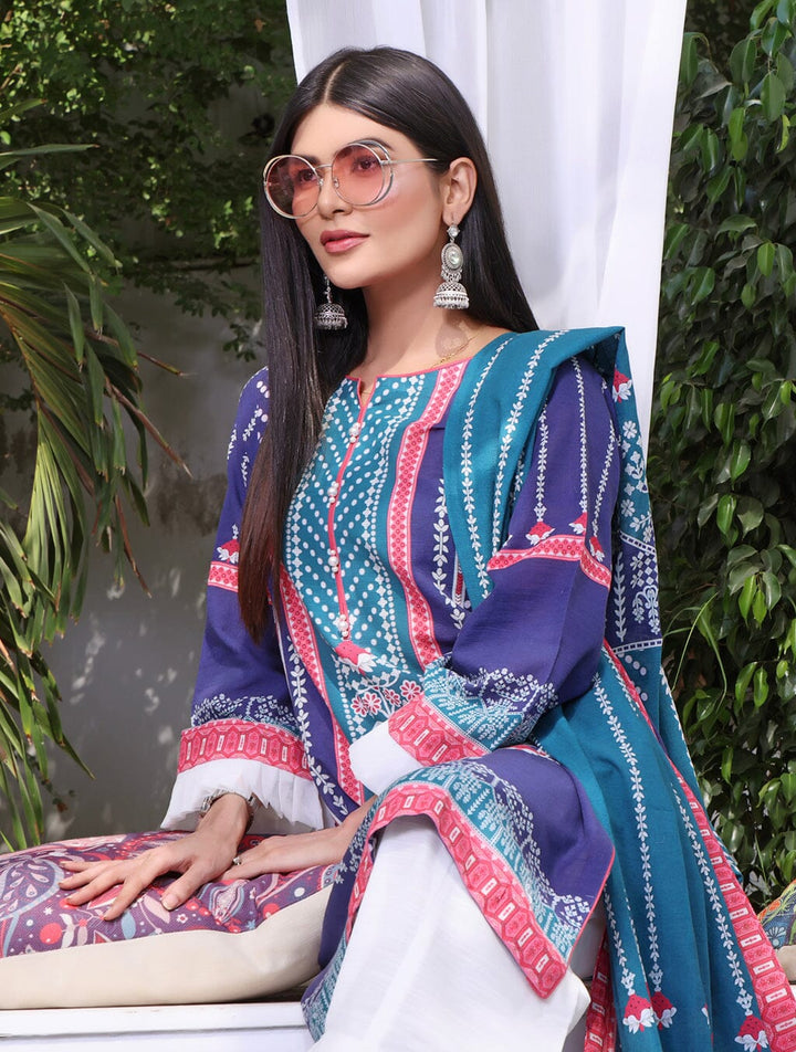 3 Piece Unstitched Suit KKH-1536 Dresses KHAS STORES 