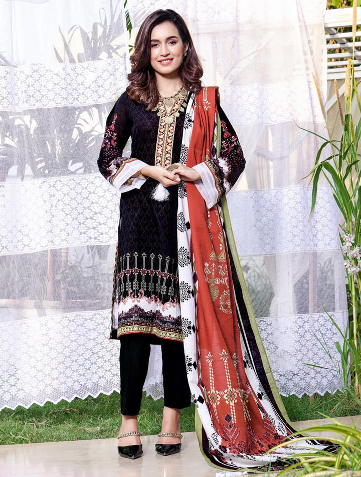 3 Piece Unstitched Suit KKH-1538 Dresses KHAS STORES 