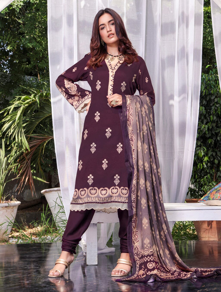 3 Piece Unstitched Suit KTE-1559 Dresses KHAS STORES 