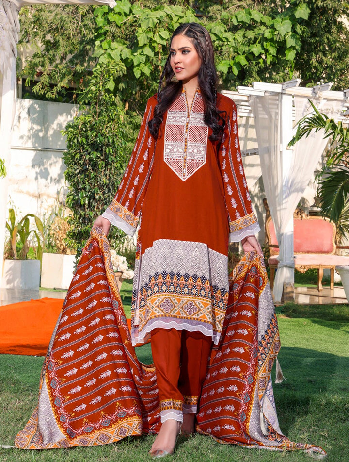3 Piece Unstitched Suit KTE-1560 Dresses KHAS STORES 