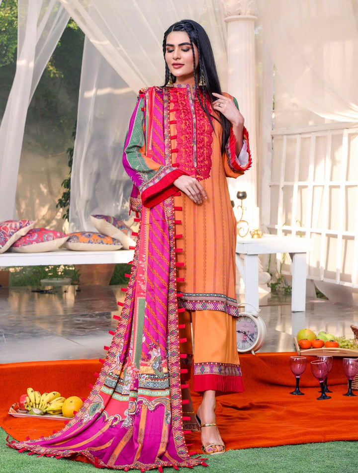 3 Piece Unstitched Suit KTE-1562 Dresses KHAS STORES 