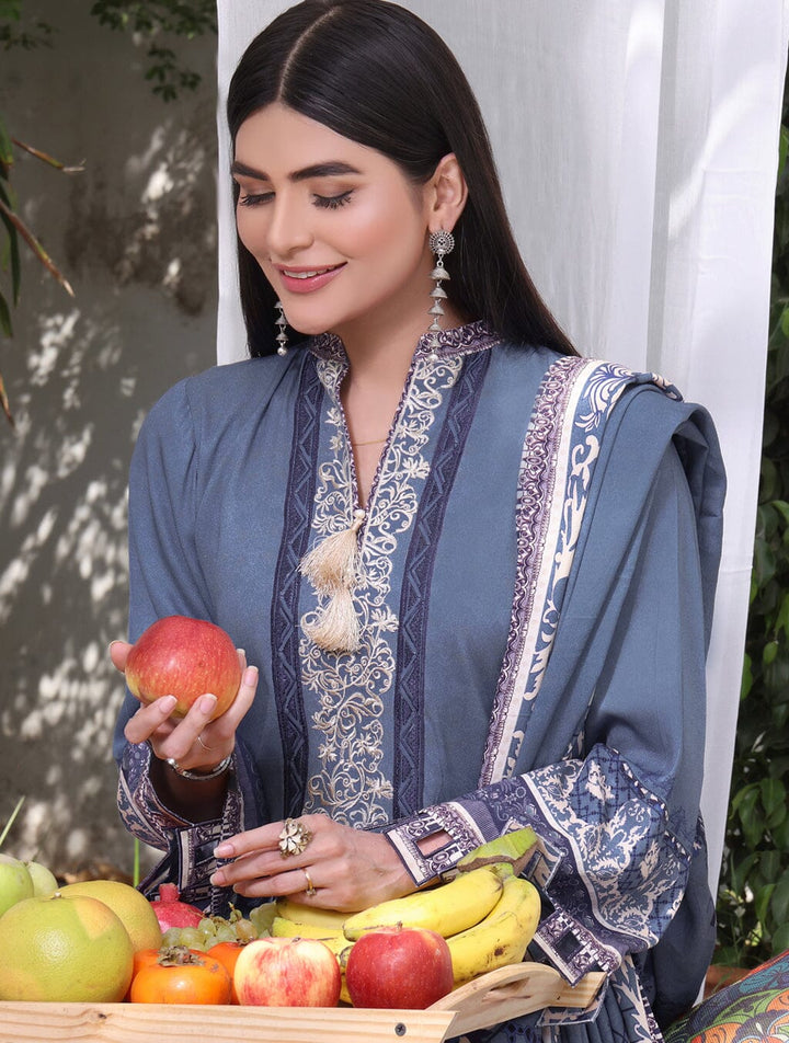 3 Piece Unstitched Suit KTE-1563 Dresses KHAS STORES 