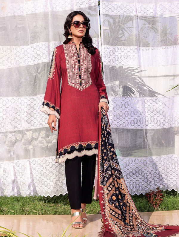 3 Piece Unstitched Suit KTE-1565 Dresses KHAS STORES 