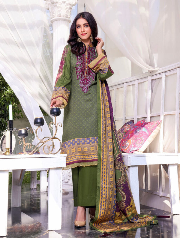 3 Piece Unstitched Suit KTE-1567 Dresses KHAS STORES 