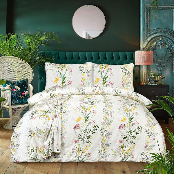 BED SET GREEN FLORAL - King Luxury Bedding HOMBEDCLU 