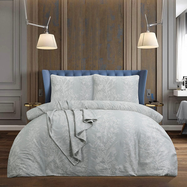 BED SET GREY FLORAL - King Luxury Bedding HOMBEDCLU 