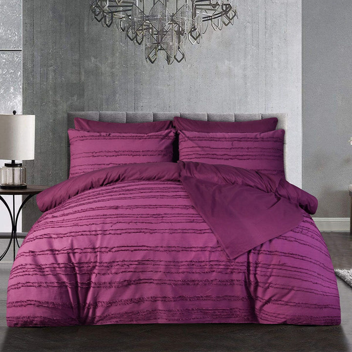 BED SET TEFTED PURPLE-KING Home Collection 2021 HOMBEDCLU 
