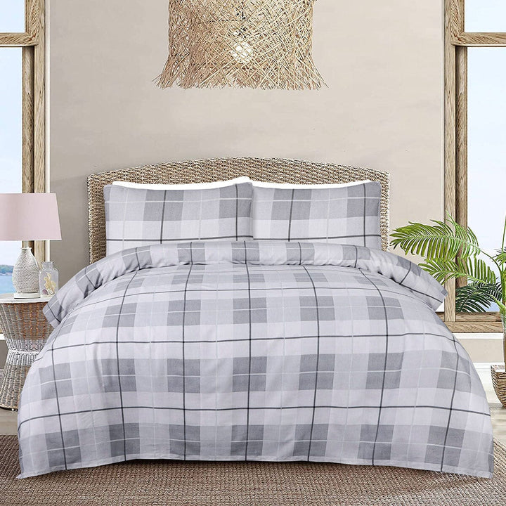 BED SHEET D-048 - Queen Printed Range 144 TC HOMBEDROO 