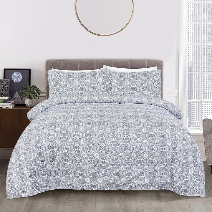 BED SHEET D-053 - Queen Printed Range 144 TC HOMBEDROO 