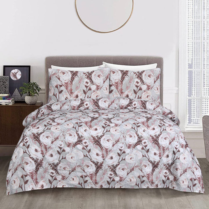 BED SHEET D-059 - Queen Printed Range 144 TC HOMBEDROO 