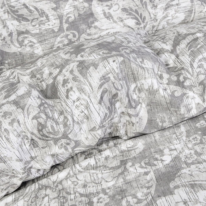 BED SHEET DAMASK GREY- King PRINTED RANGE 180 TC HOMBEDROO 