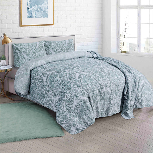 BED SHEET PAISLEY GLITTER - King PRINTED RANGE 180 TC HOMBEDROO 
