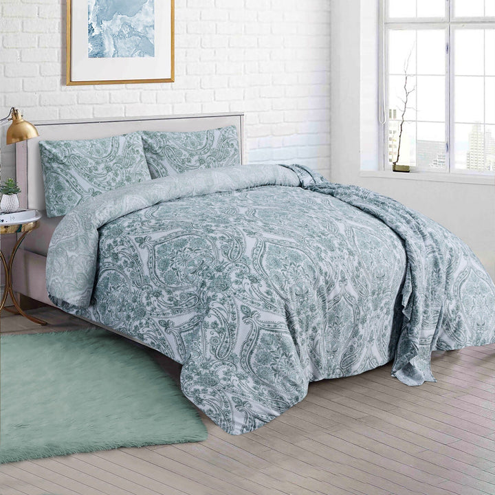 BED SHEET PAISLEY GLITTER - King PRINTED RANGE 180 TC HOMBEDROO 