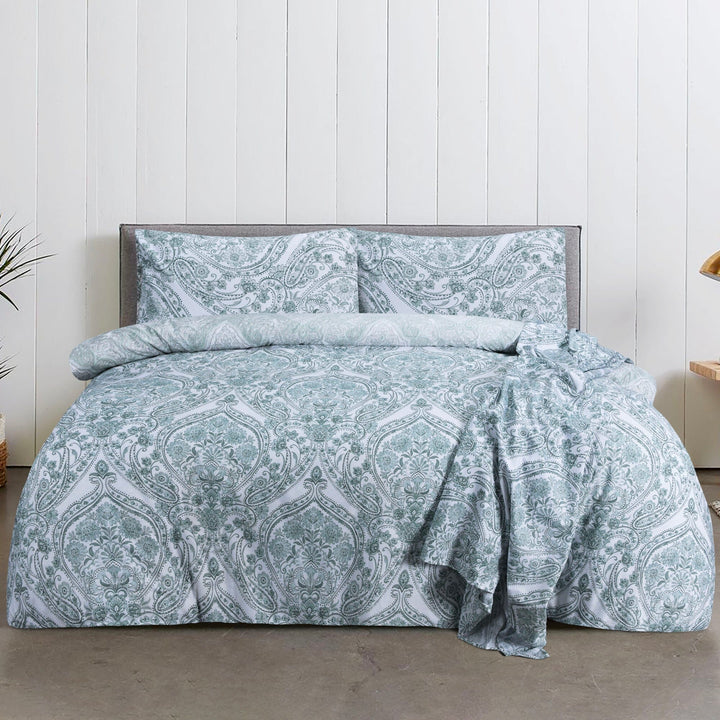 BED SHEET PAISLEY GLITTER - King PRINTED RANGE 180 TC HOMBEDROO 