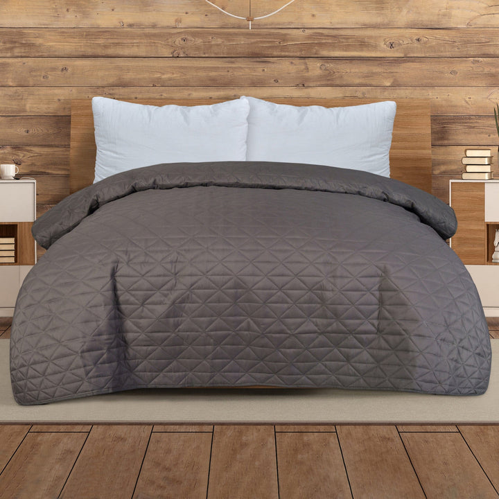 Bed Throw (Pinsonic) - Grey Bed Basics HOMBEDSLE 