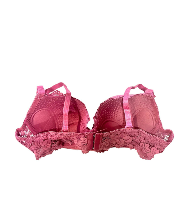 Black Floral Lacy Padded Bra Espicopink 