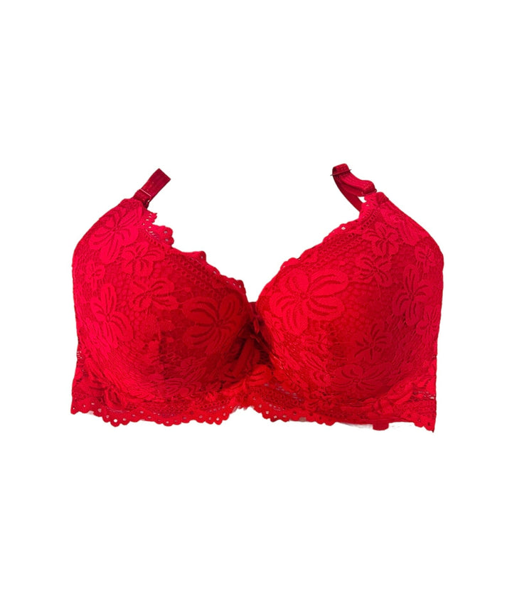 Black Floral Lacy Padded Bra Espicopink 