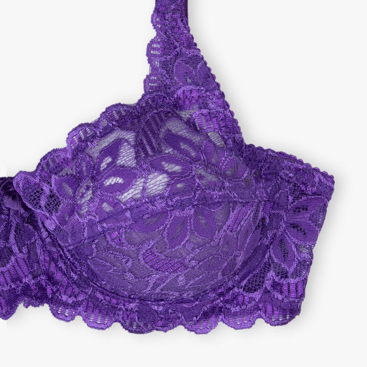 Blossom - Non Padded Floral Full Lace Bra BRAS Espicopink 