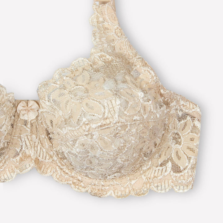 Espicopink  Blossom - Non Padded Floral Full Lace Bra