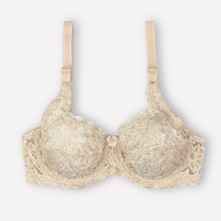 Espicopink  Blossom - Non Padded Floral Full Lace Bra