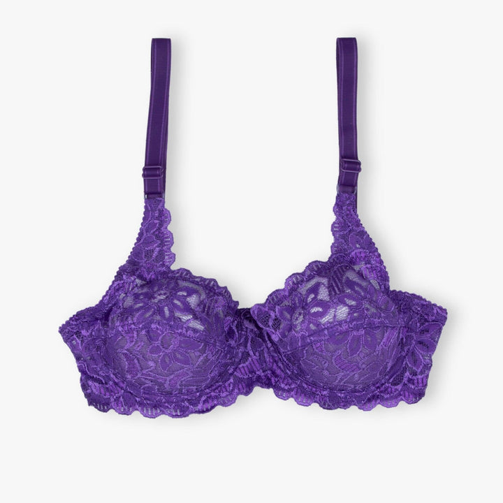 Blossom - Non Padded Floral Full Lace Bra BRAS Espicopink 