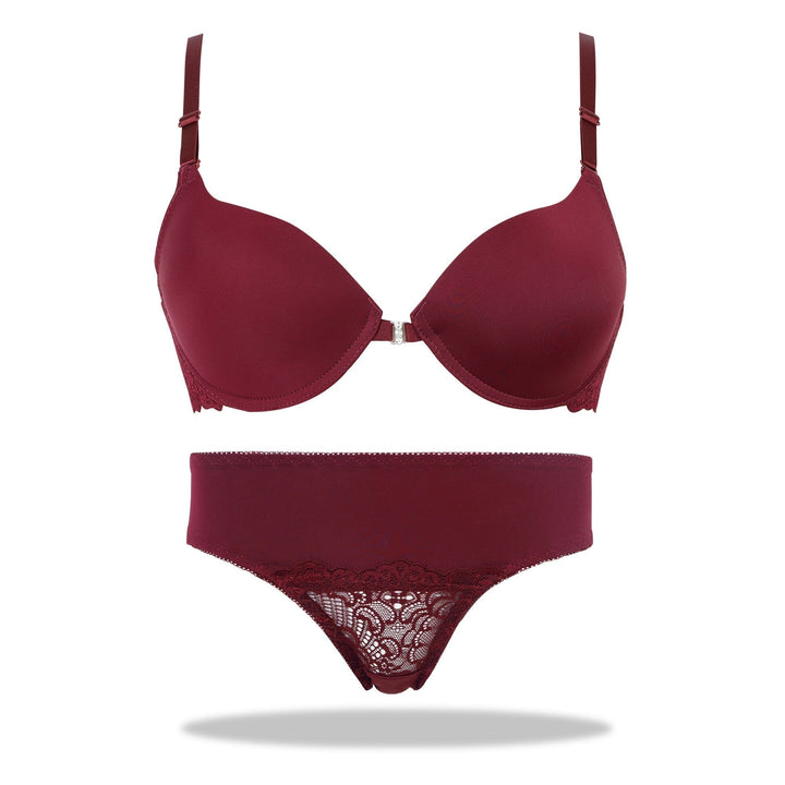 Blue Marshmallow Padded Set Bra and Panty Sets Espicopink 32B Maroon 