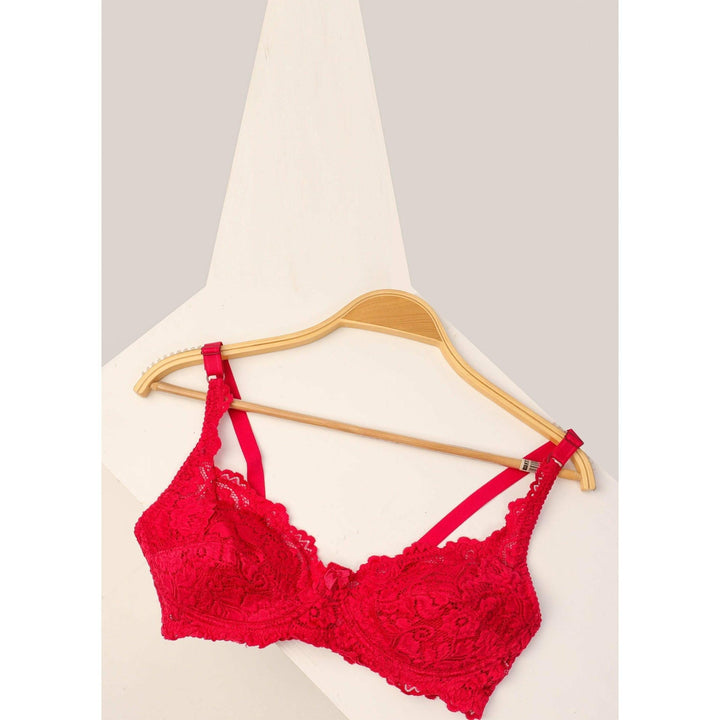 Broom - Wired / Non-Wired Light Padded European Lace Bra BRAS Espicopink 