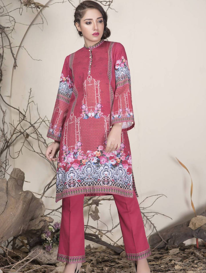CARNATION FLOWER RKH-16007 2 PCS Khaddar FASSTILAD 